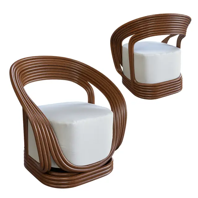 Hand Curved Bamboo Chair - Elegant Seat Design